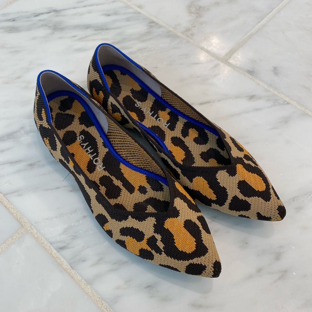 Rothy’s Size 7 The Point Cheetah Flat
